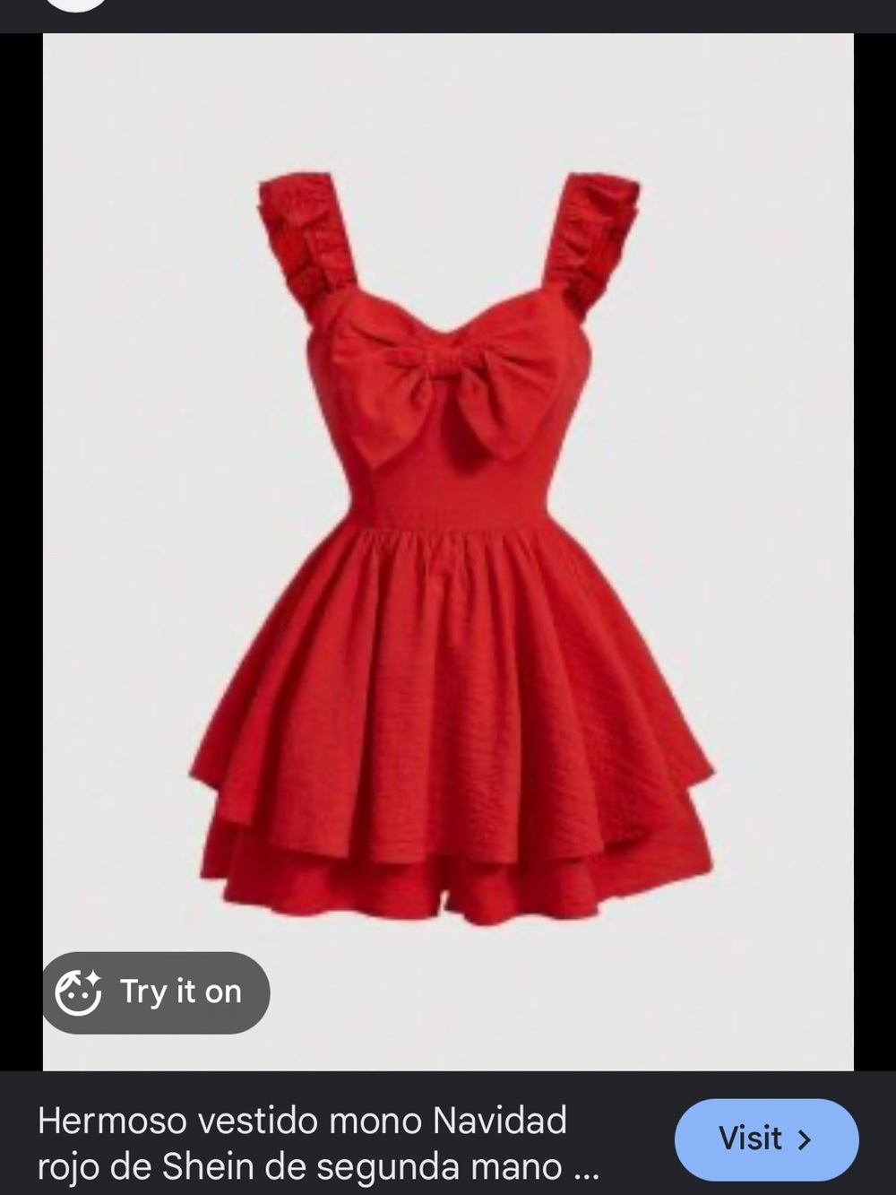 Women’s  Red Ruffle Bow Party romper